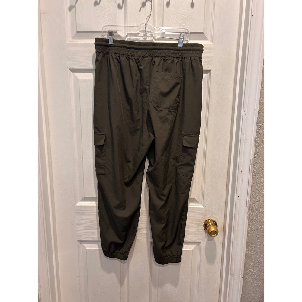 Old Navy StretchTech Cargo Joggers Womens Large Olive Green Quick Dry Activewear - Picture 5 of 6